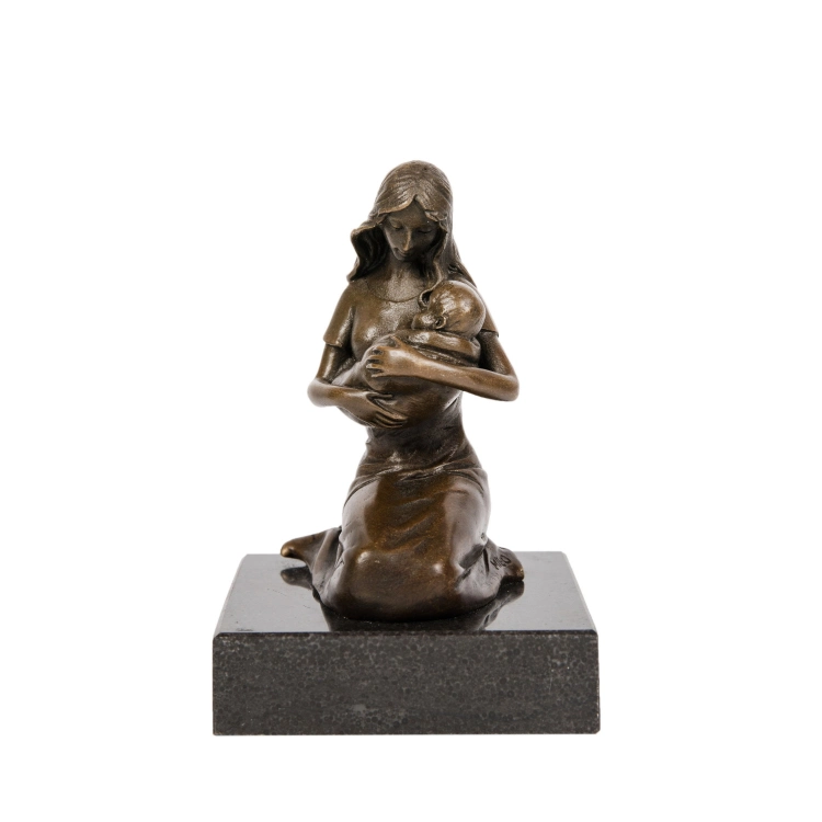 Maternal Love Home Decor Baby Metal Artwork Bronze Sculpture Statue