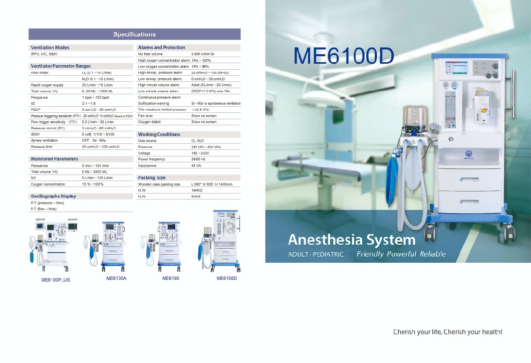 Medical Device Me 6100d Patient Monitor Anesthesia Apparatus Single Vaporizer