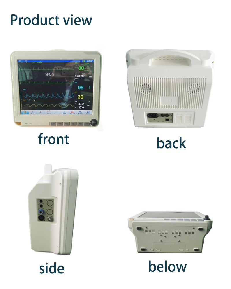 Hm-2000e Medical Equipment 15 Inch Portable ECG Multi-Parameter Patient Monitor