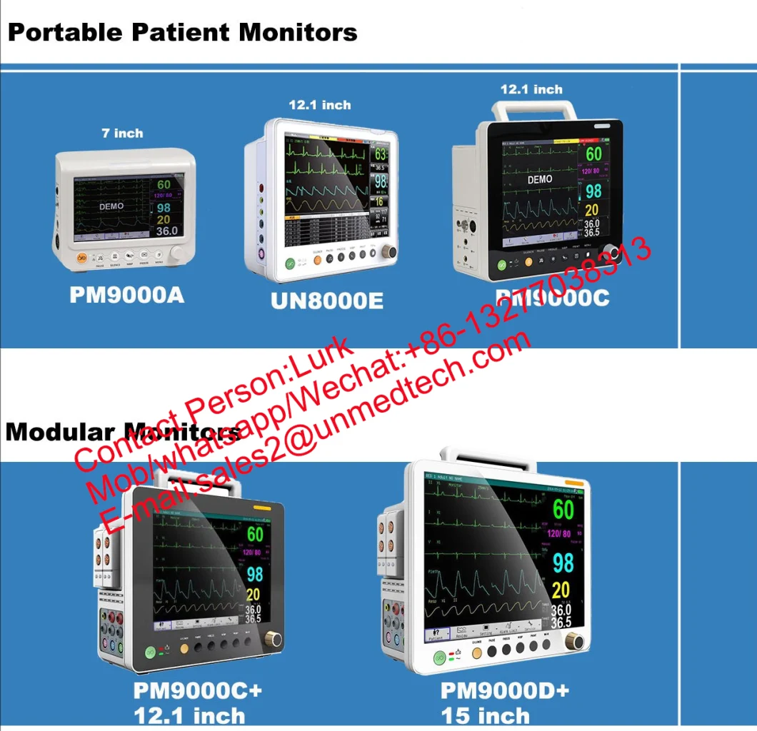 (UN8000E) Hot Sale Medical/Hospital/Cardiac/Bedside/ECG/Fetal Patient Monitor