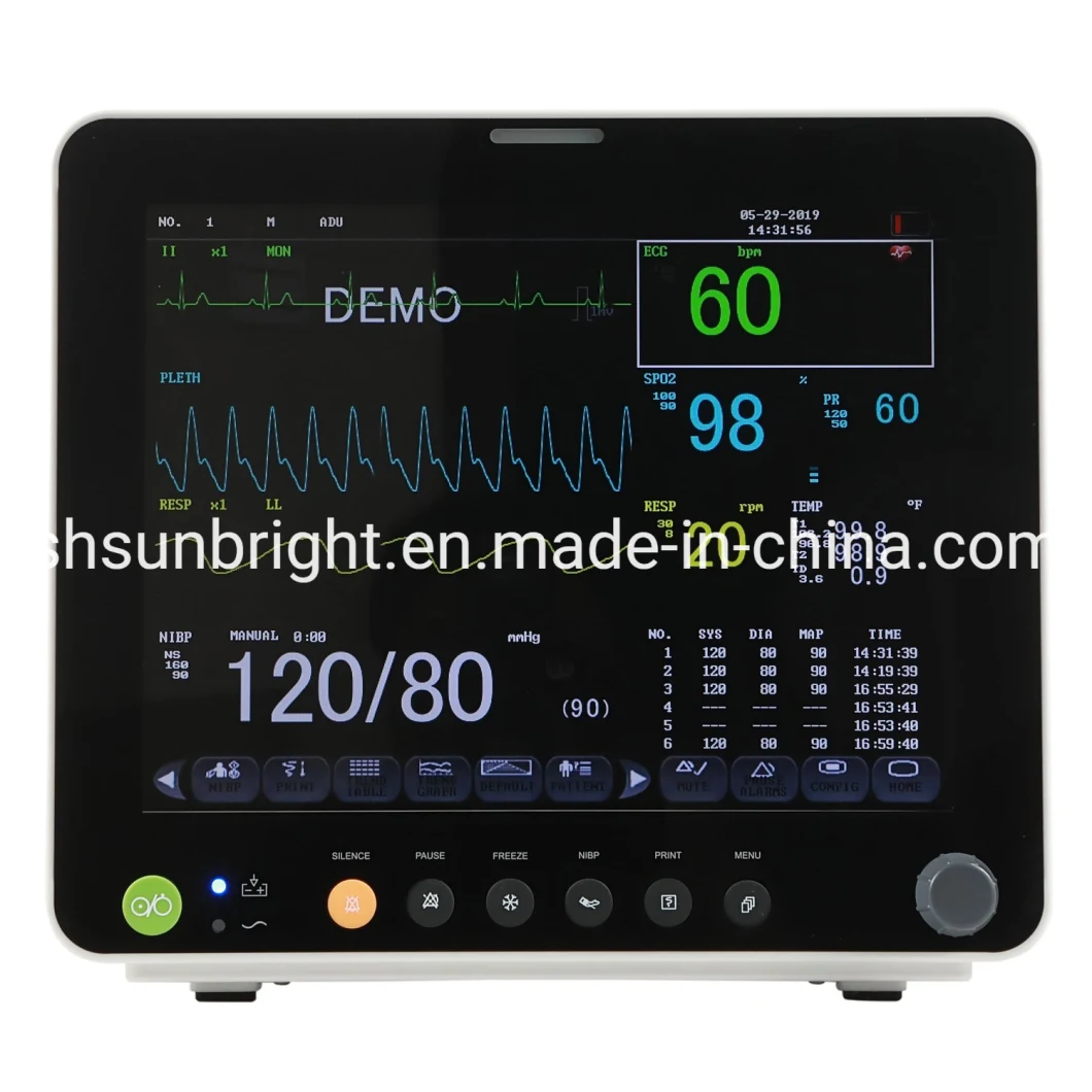 Medical Paitent Monitor 12.1 Inches Vital Sign Monitor for ICU
