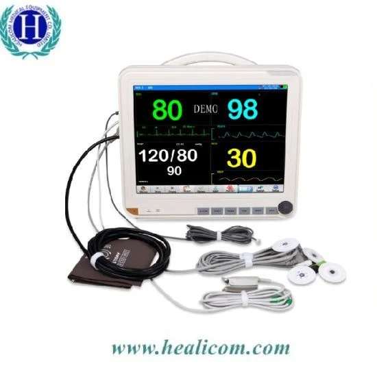 Hm-2000e Medical Equipment 15 Inch Portable ECG Multi-Parameter Patient Monitor