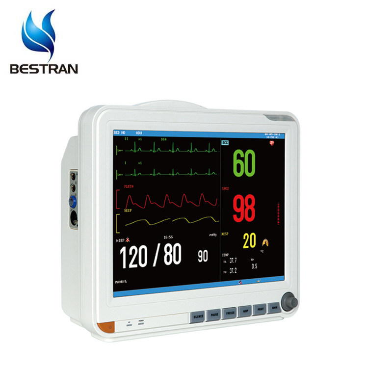 Medical Multi-Parameter Patient Monitor with IBP, ECG, Etco2, Trolley