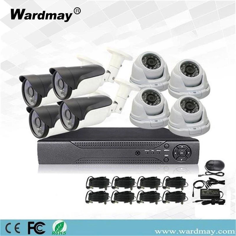 8CH 1080P Ahd DVR Monitoring System & Software Security Alarm System