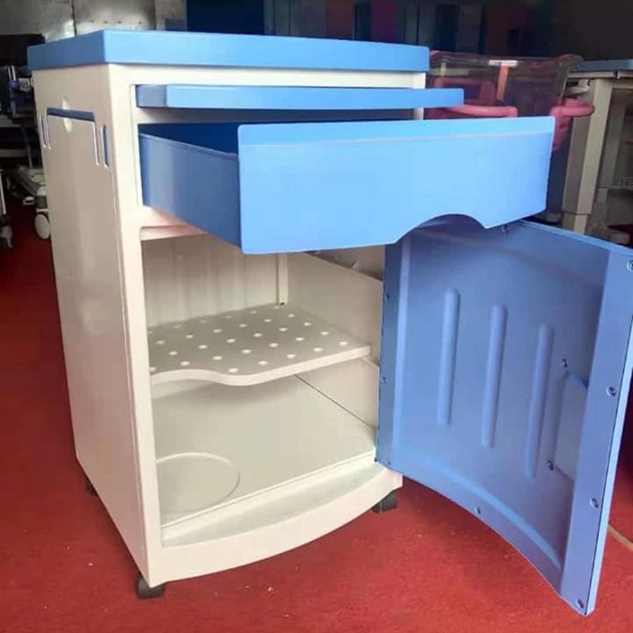 High Quality ABS Plastic Medical Hospital Bedside Cabinet Bedside Table Bedside Locker