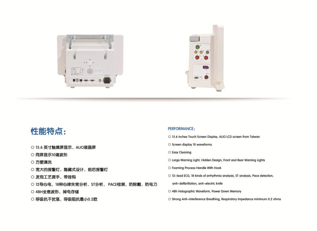 Hosptal Equipments ICU Monitor 6 Parameters Multi Parameter Price Surgical ECG Patient Monitor