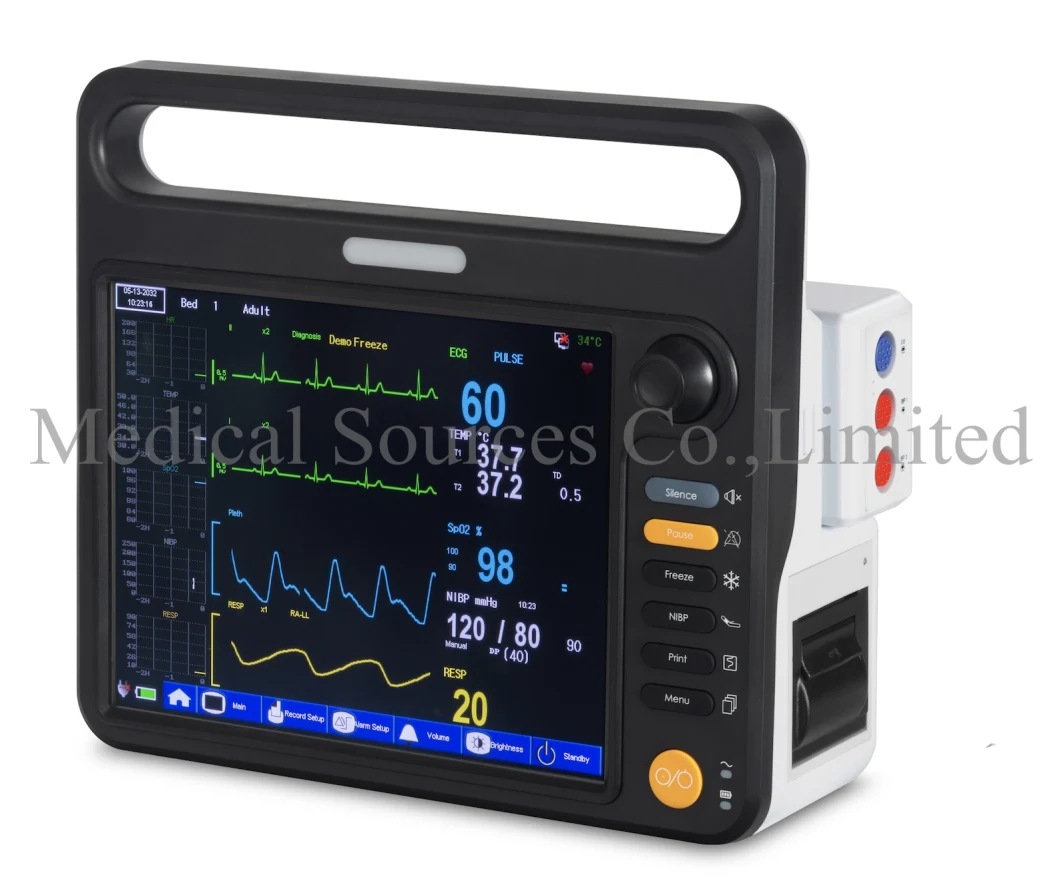 (MS-8600) ICU Touch Screen Portable Multi-Parameter ECG Patient Monitor