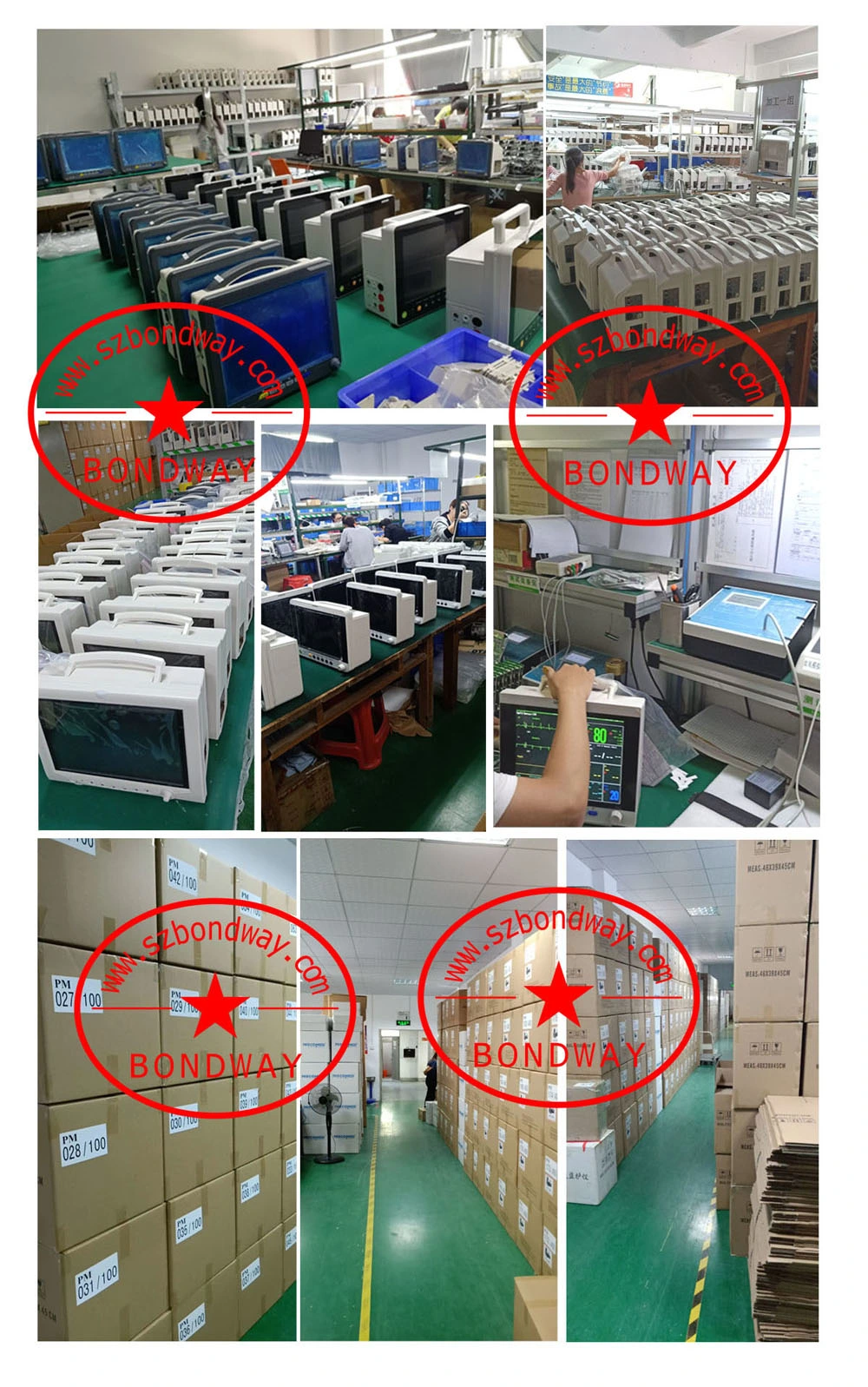 Portable Medical Patient Monitor Factory Price, with High Resolution TFT Display
