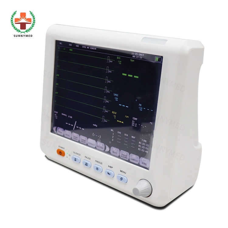 Sy-C004c 8 Inch TFT LCD Medical Monitor SpO2 Temp Vital Sign Monitor