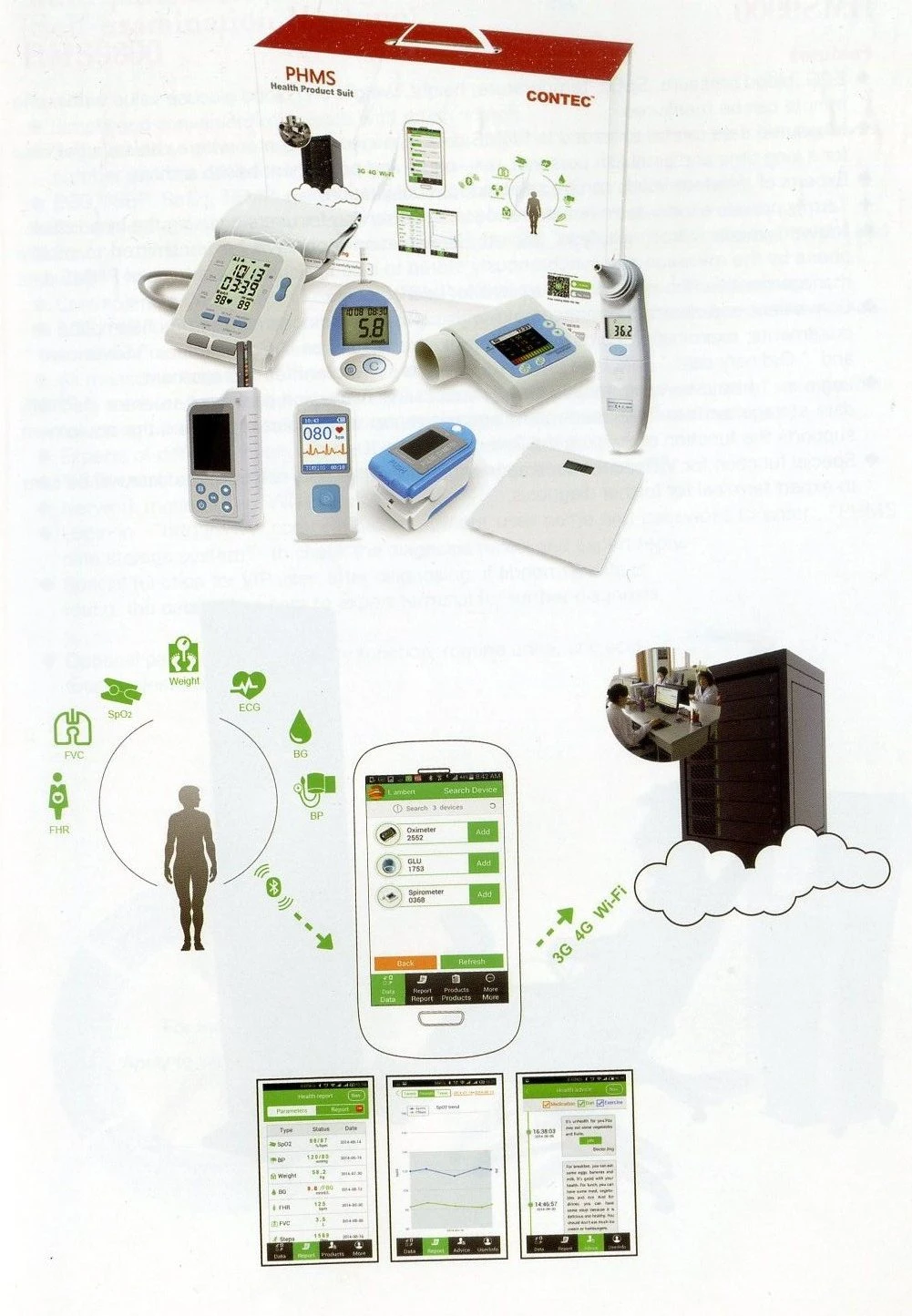 Contec Health Devices Wireless Working with Bluetooth