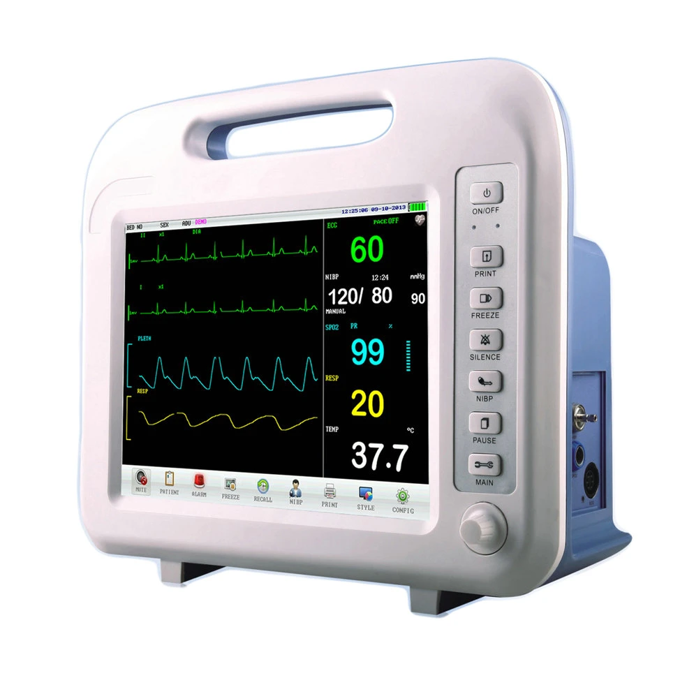 NIBP/IBP/Etco2 Battery Hospital Clinic Use Vital Sign Monitor/Patient Monitor/Medical Hospital Supply Patient Monitor