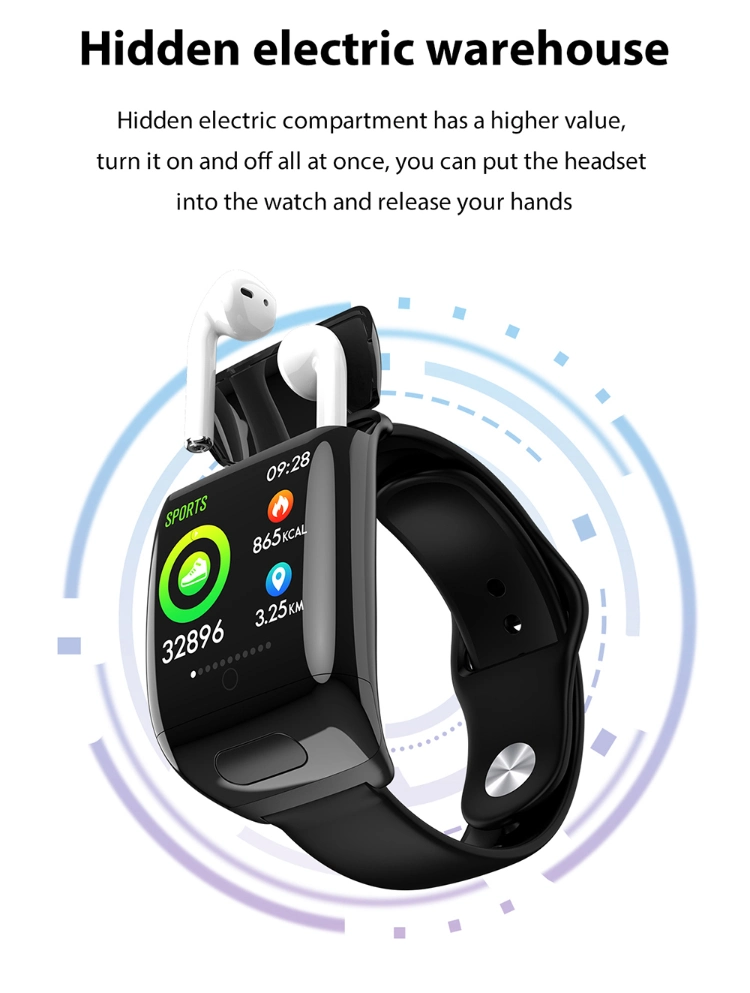 2021 China Online Wholesale Health Monitoring Smart Watch Sleep Headphones Bluetooth Kids Smartwatch with Bluetooth Earbuds