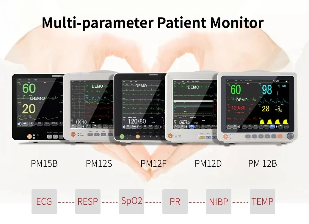 Syp Multi-Language 12.1 15 Inches Best Quality Patient Monitoring Cardiac Monitor System