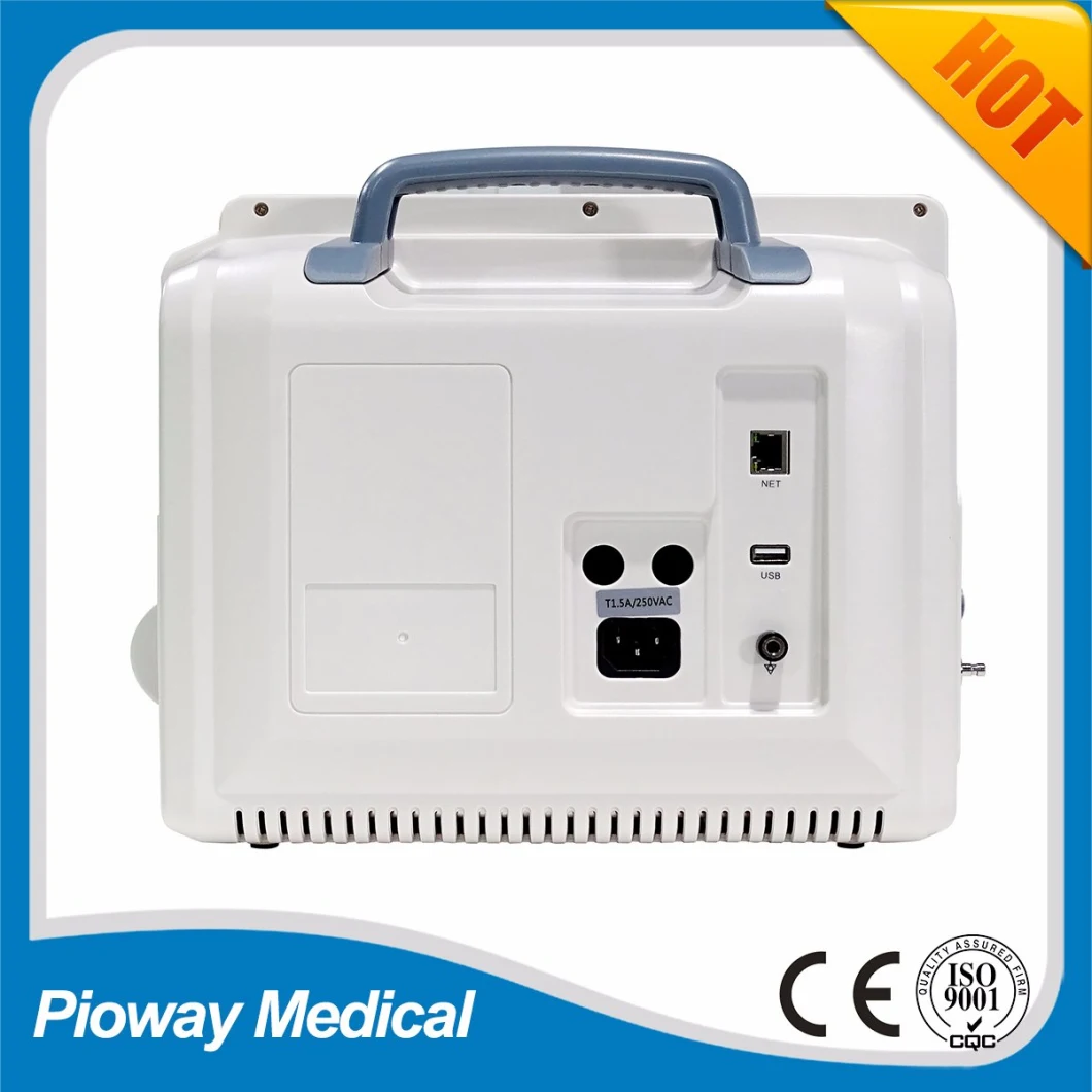 Pioway Medical Portable Multi-Parameter Bedside ICU Patient Monitor, Vital Signs, Cardiac Monitor (PW-406)