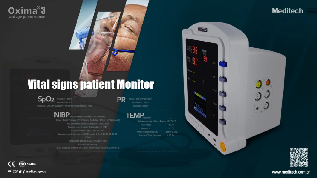 Oxima3 Portable Patient Vital Sign Monitor with Multi-Parameter