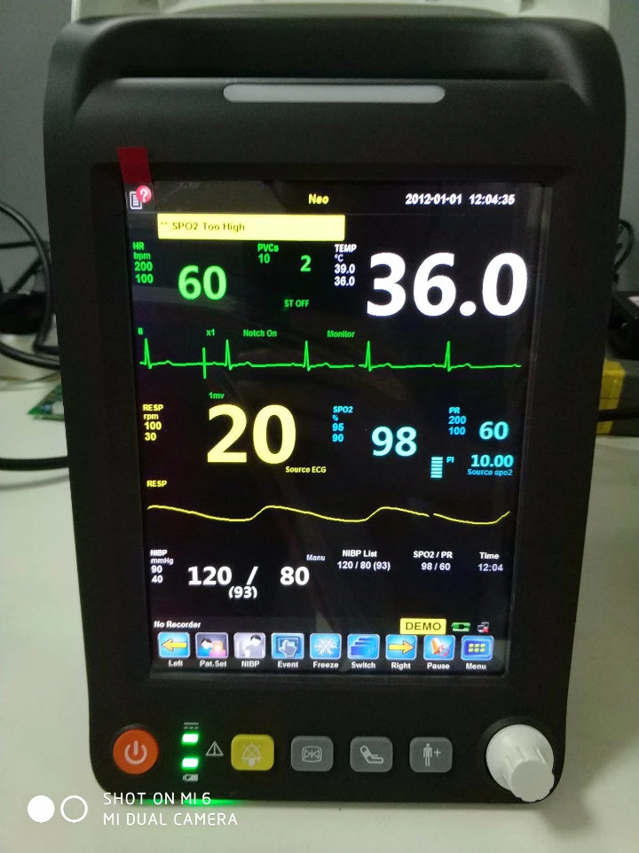 8-Inch Vital Signs-Monitor/Multi-Parameter Patient Monitor for Hospital/Clinic