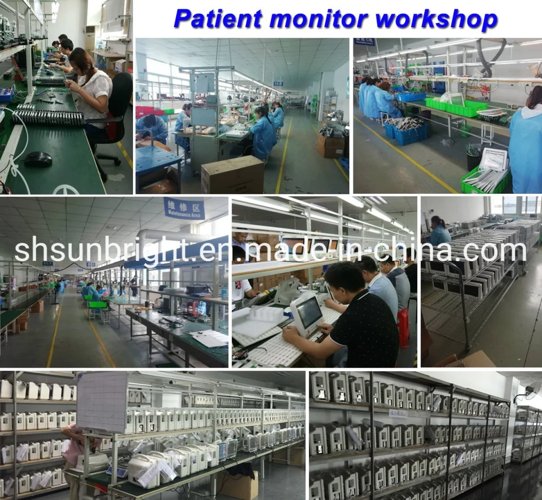 5 Leads Portable 12 Inch Patient Monitor Machine for ICU