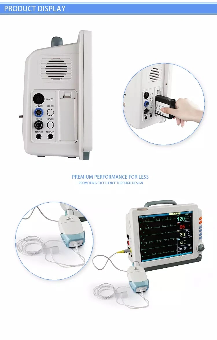 Patient Monitor Hospital Equipment Supplier ICU Portable Vital Signs Portable ICU Multiparameter Patient Monitor Simulator