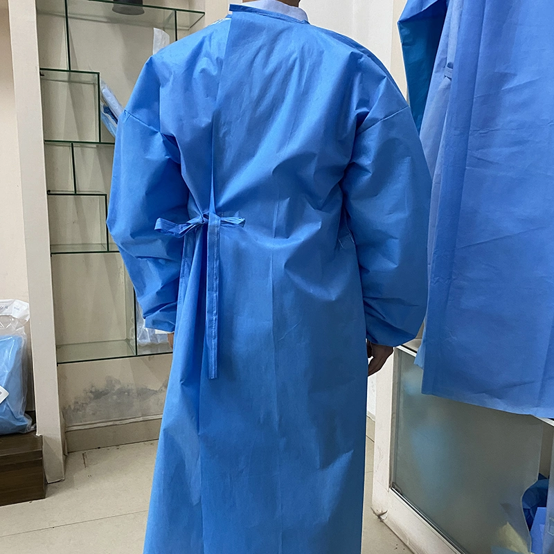 Hot Sale Blue Scrub Surgical Scrub Suit Hospital Patient Gowns for Sale