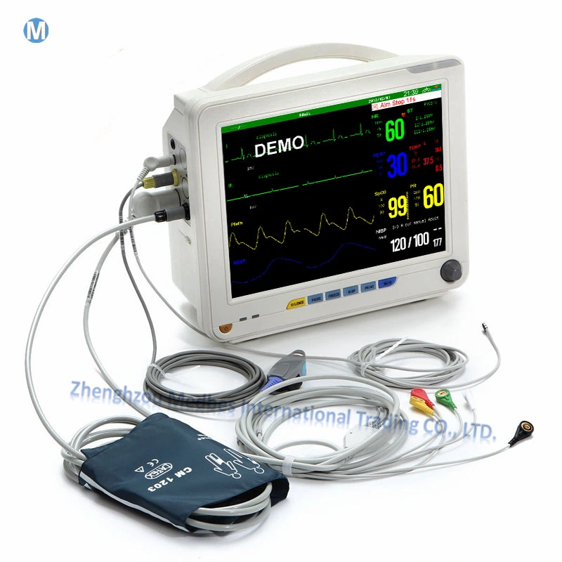 Portable ICU Cardiac Etco2 Blood Pressure Multi-Parameter Patient Monitor