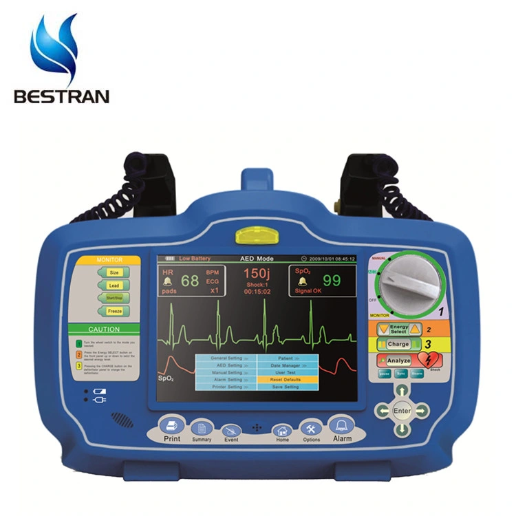 Hospital Medical Equipment Portable Cardiac Monitoring Aed Automated External Defibrillator