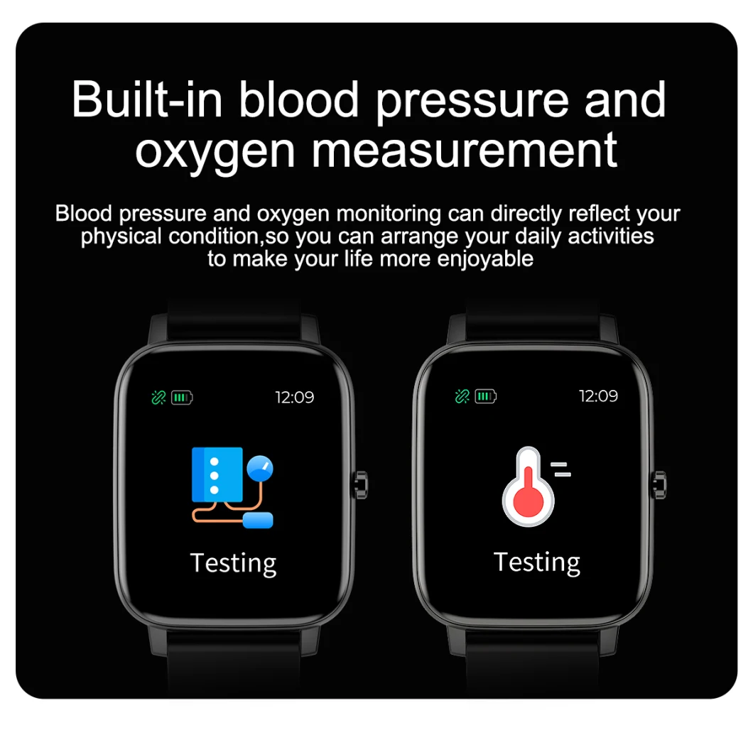 2021 Wholesale H80 Smartwatch Body Temperature Monitoring Smart Watches Reloj Sport Waterproof Heart Rate Sleep Monitoring Smartwatch for Android Ios