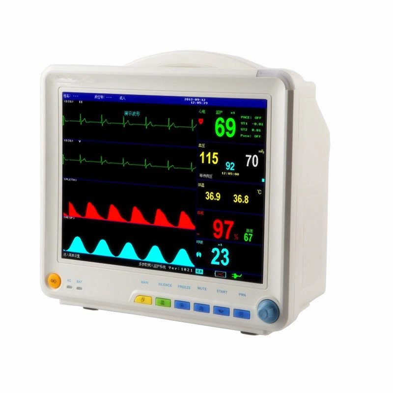 12.1 Inch ECG, Hr/Pr, SpO2, NIBP, Resp, Temp Portable ICU Patient Monitor FM-9000c