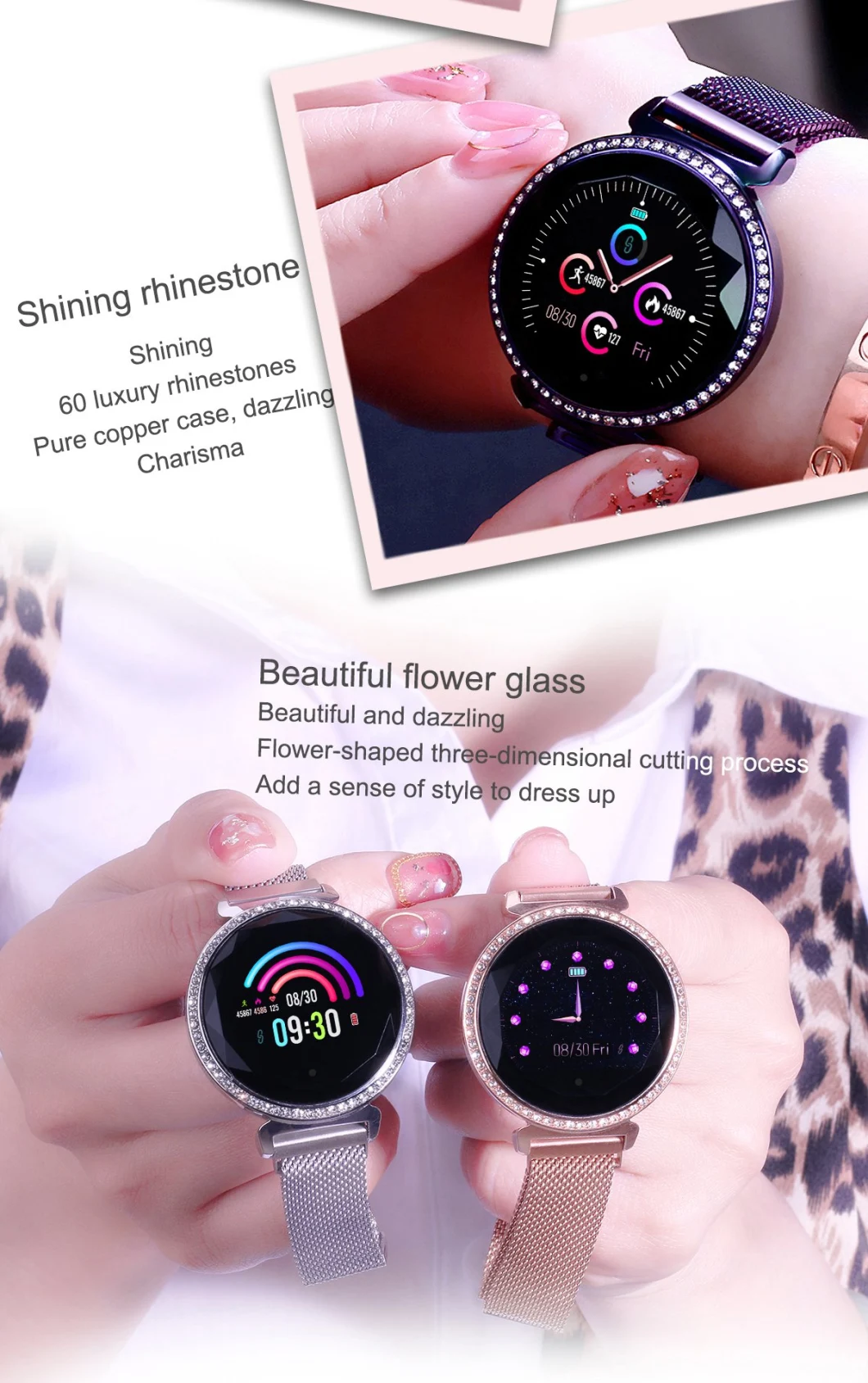 Mc11 Smart Watch Women Fashion Cycle Health Monitoring Multi-Sport Bracelet Smartwatch