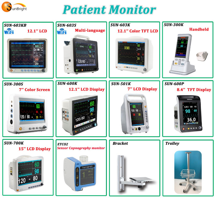 Cost Efficient New Type 6 Parameters Patient Monitor Machine