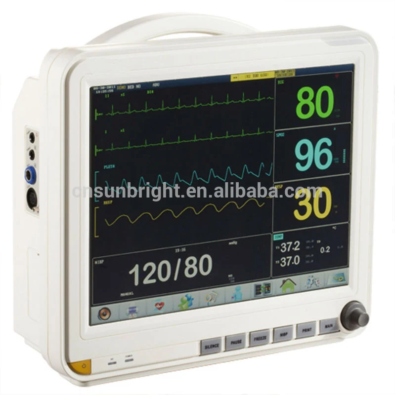 ECG NIBP Temp Resp SpO2 Pr Multi-Parameter Patient Monitor