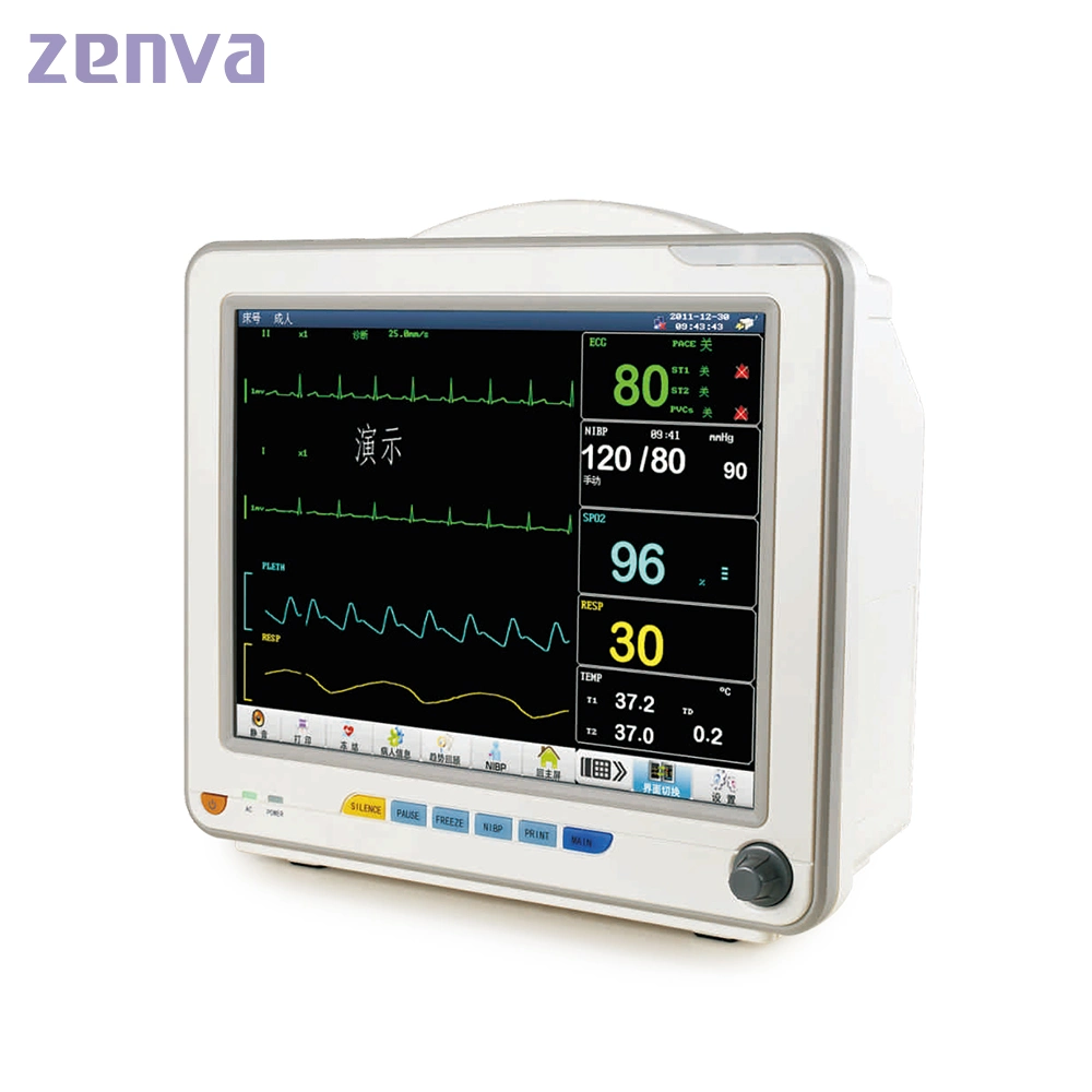 12.1'' Colour TFT Display Neonatal/Pediatric/Adult Patient Monitor with ECG/SpO2
