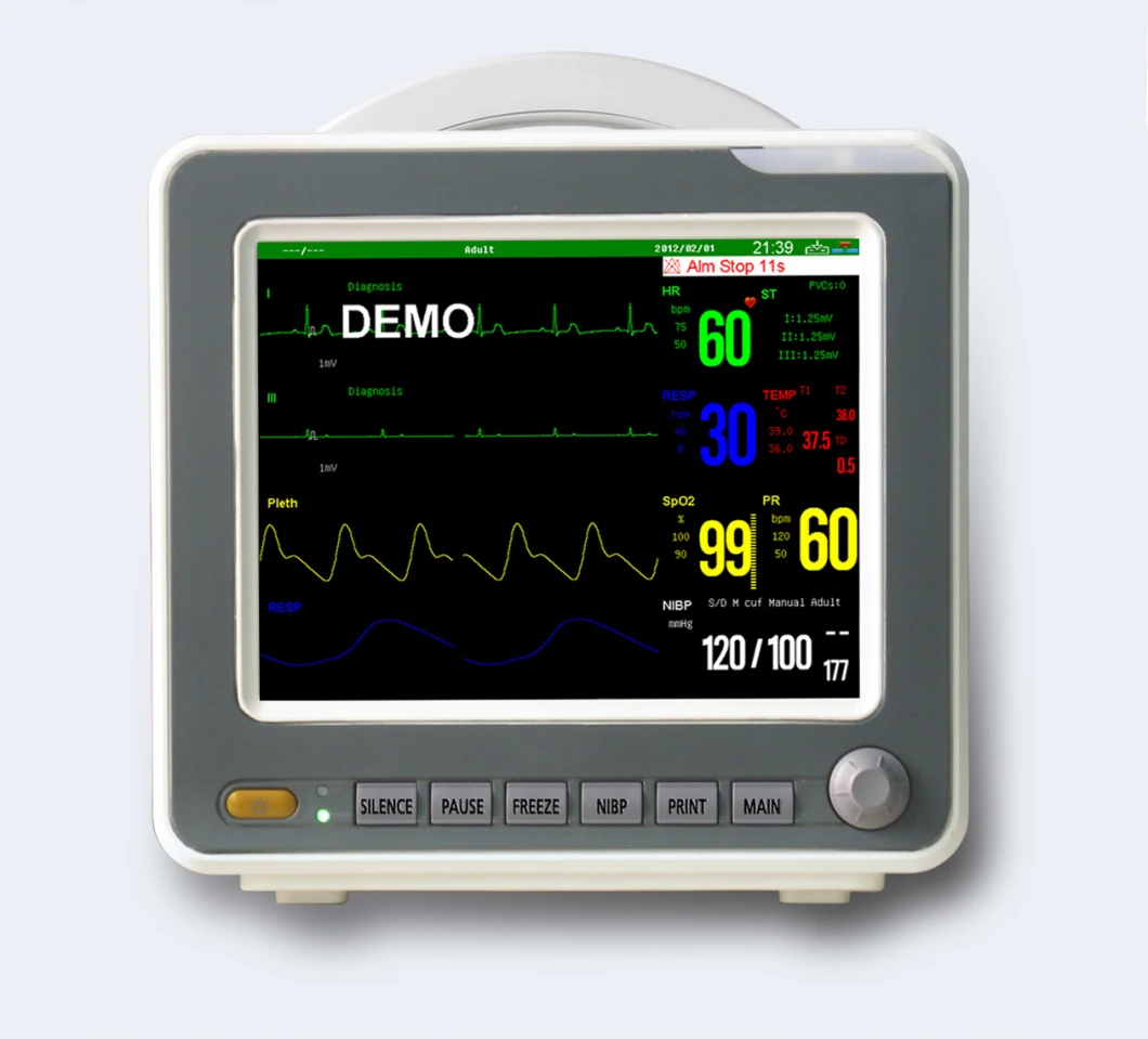 Factory Price 12 Inch TFT LCD Screen Multi-Paremeter ICU Cardiac Patient Monitor