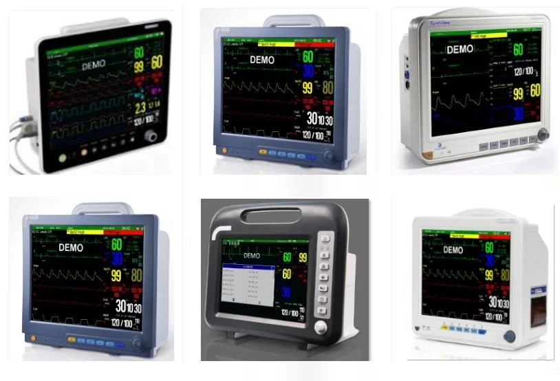 Hospital 15inch WiFi Multi-PARA Portable/Medical/Hospital/ICU/Bedside/Vital Sign/Patient Monitor