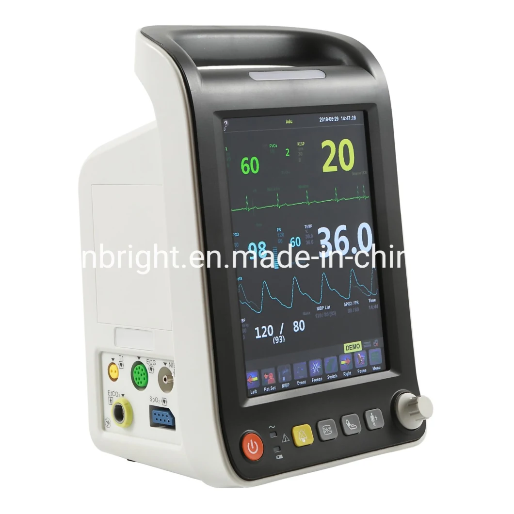 Cheap Portable Multipara Patient Monitor Etco2/ECG Patient Monitor