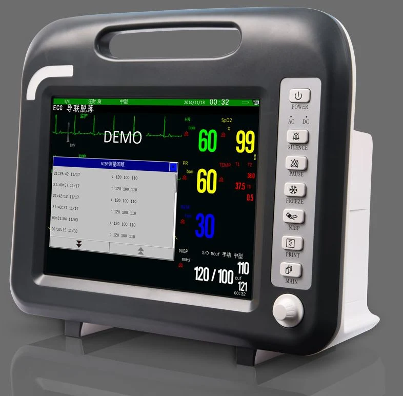 Hospital Hot Sale Manufacturer Wholesale Portable ICU Multi-Parameter Vital Signs Cardiac Monitor Bedside Patient Monitor