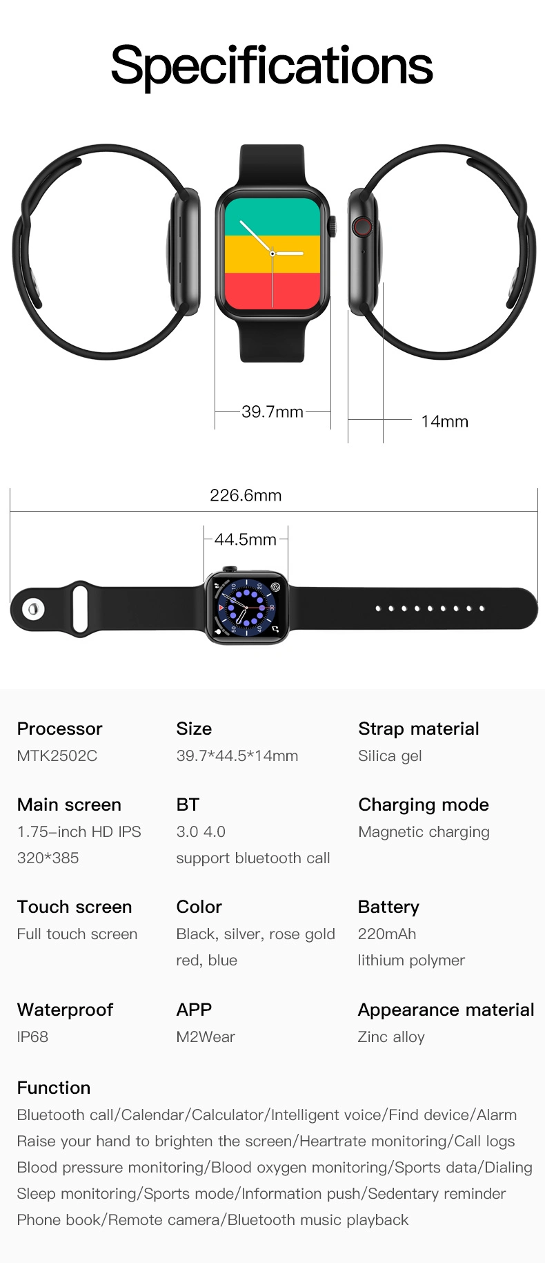X16 Watch Smart Bracelet/IP67 Waterproof Bracelet Fitness Tracker Health Monitoring Smart Watch