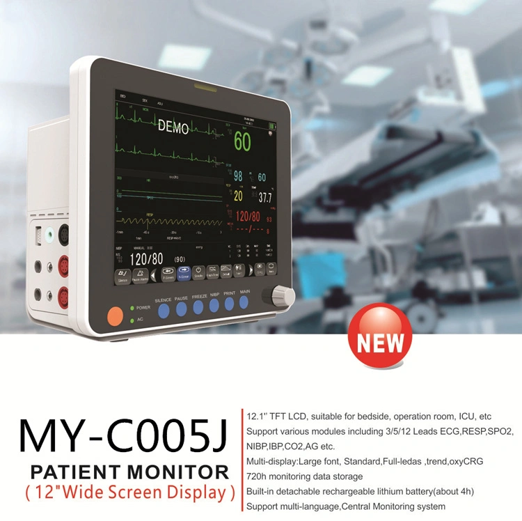 My-C005j Medical Instrument Built in Battery Multiparameter Patient Monitoring System