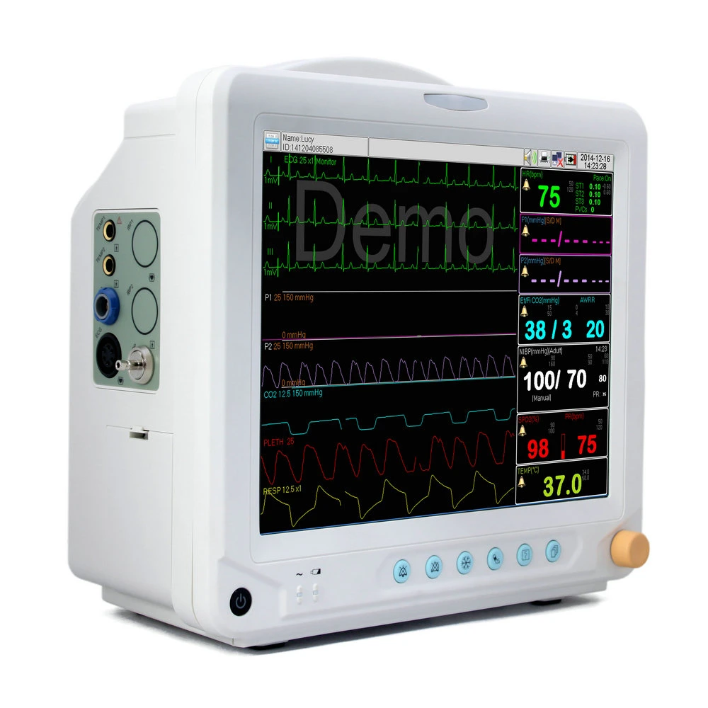 Cheap Portable NIBP/ECG/Temp/Resp/SpO2/Pr Patient Monitor/Wall Mount Mini Patient Monitor
