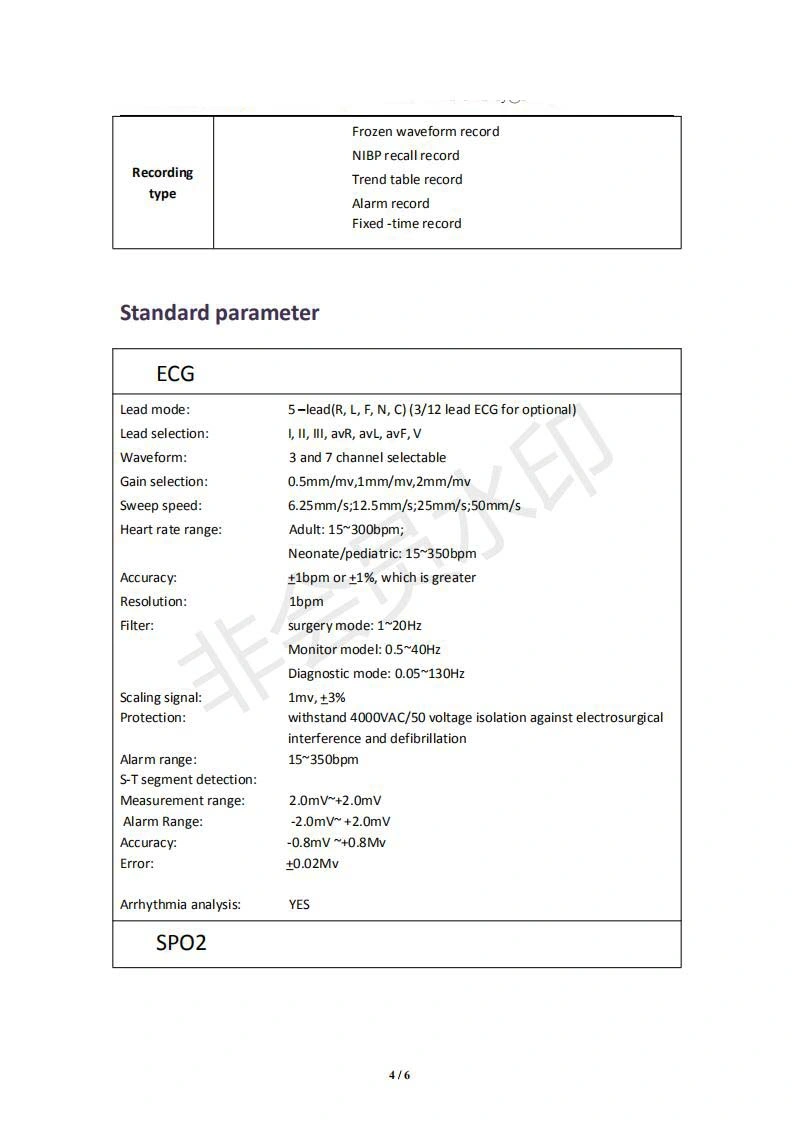 ECG Cardiac Patient Monitor 15 Inch Cheap Patient Monitor/Patient Monitor Manufacture