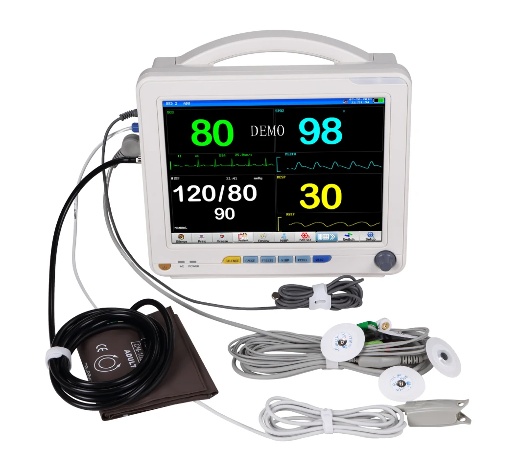 12.1 Inch Multi-Parameter Portable Patient Monitor Monitoring System