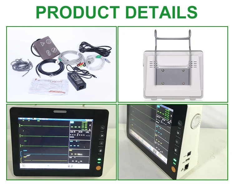 IN-C004-1 Portable 8 inch Multiparameter Health Care Medical Machine Patient Monitor
