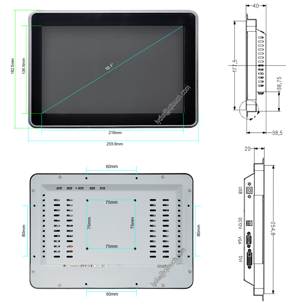 Cjtouch 10 Inch Touch Screen Monitor 10inch Pcap Small Touch Screen Monitor
