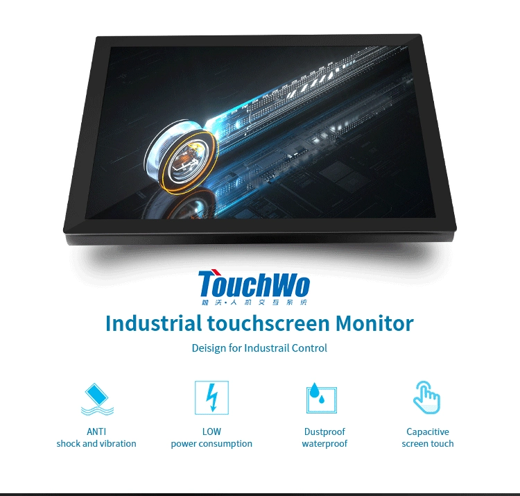 New Design 17 Inch Embedded Touchscreen Industrial Monitor Temperature Monitoring for Industrial Battery Monitoring System