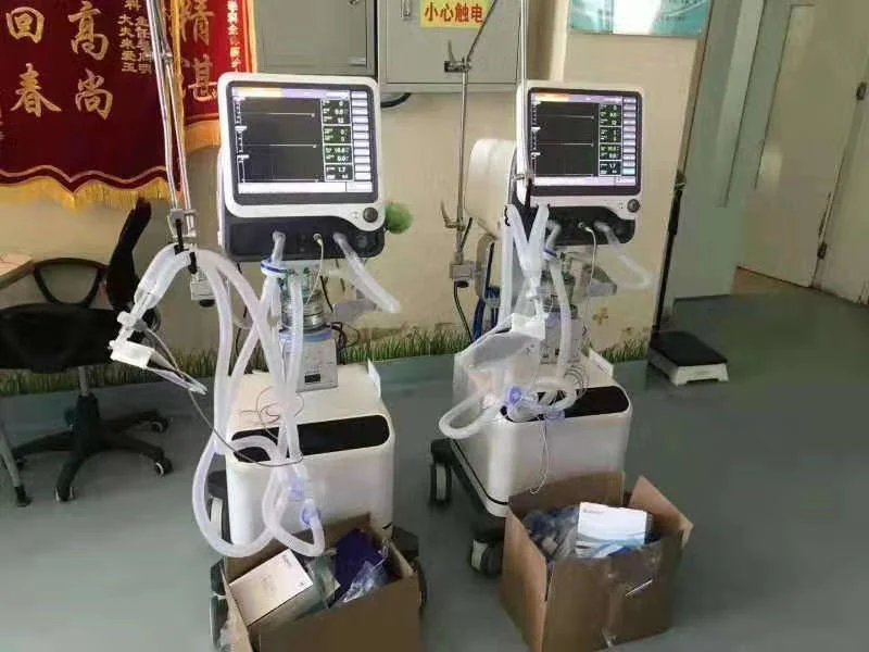 Manufacturers CE Oxygen Portable ICU Respiratory Breathing Machine for Ventilators Machine for ICU
