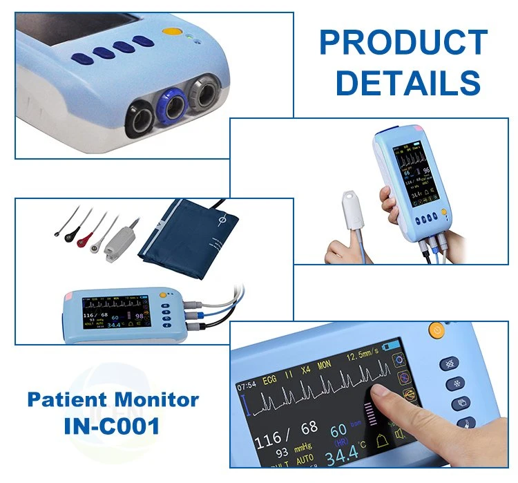 IN-C001 Handheld Multi-parameter Mini Home Use Touch Screen Patient Monitor
