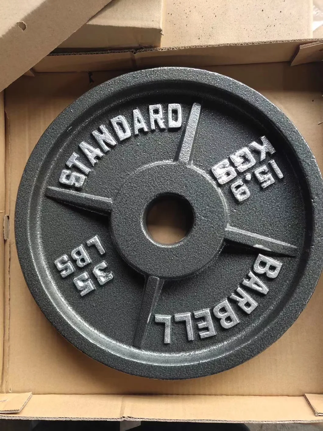 OEM Logo 2.5kg 10kg 30kg 35 Lbs Ductile Gray Cast Iron Black Body Building Weight Plates for Home Gym Fitness Equipment Dumbbell Set