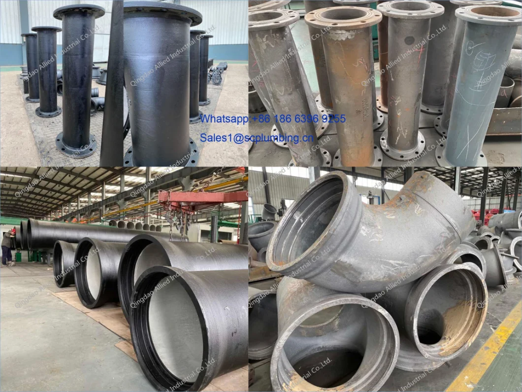 En545 ISO2531, En598 Ductile Iron Pipe Fittings 45 Degree 90 Degree Bend for Ductile Iron Pipe