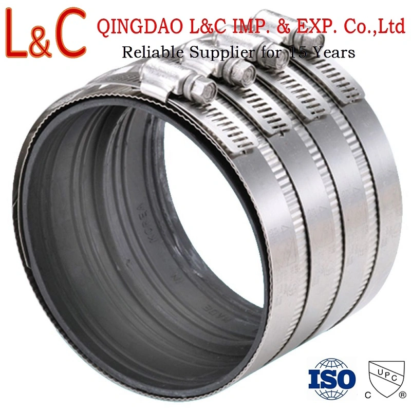 Stainless Steel Flexible Rubber Coupling for Hubless Pipes