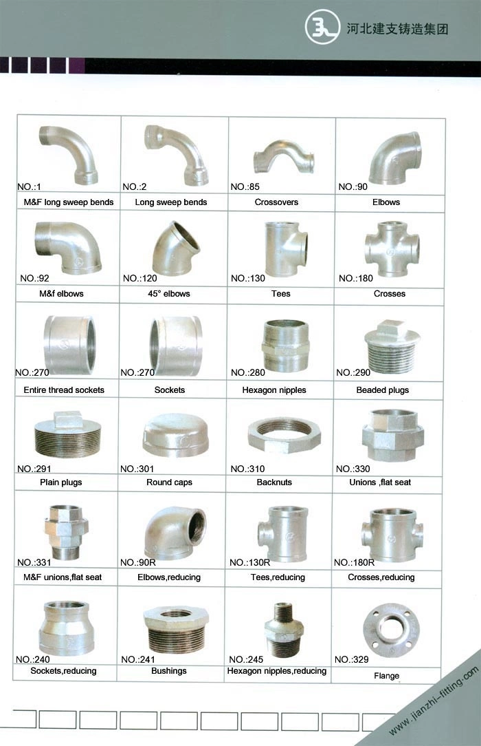 Elbows Malleable Fittings Cast Iron Fittings DIN NPT and Bsp Thread