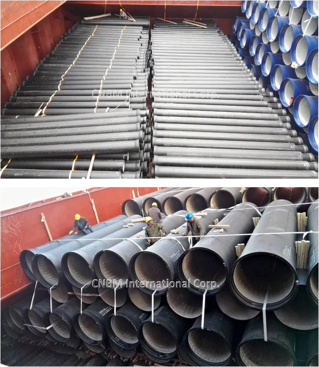 Ductile Cast Iron Pipes with Red Epoxy Coating